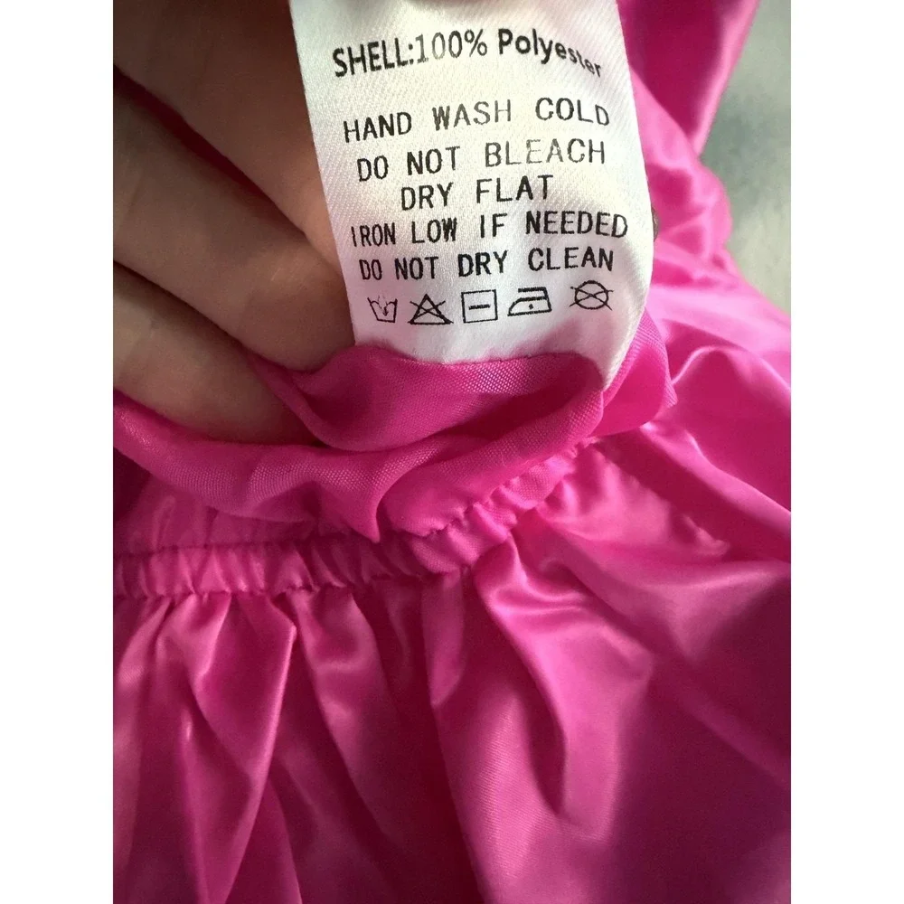 Akira Set Womens L Pink Satin Off Shoulder Volume Crop Top Maxi Skirt 2 Pc
